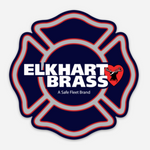 Elkhart Brass Brand Maltese Sticker - 3.5"