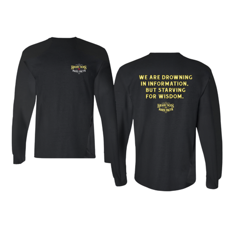 Long Sleeve - Brass Tacks Hard Facts - Black