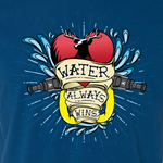 Water Always Wins Tattoo Logo Tee